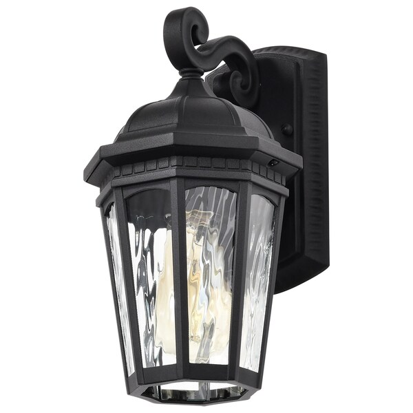 East River Outdoor Small Wall Lantern 1 Light Matte Black Finish